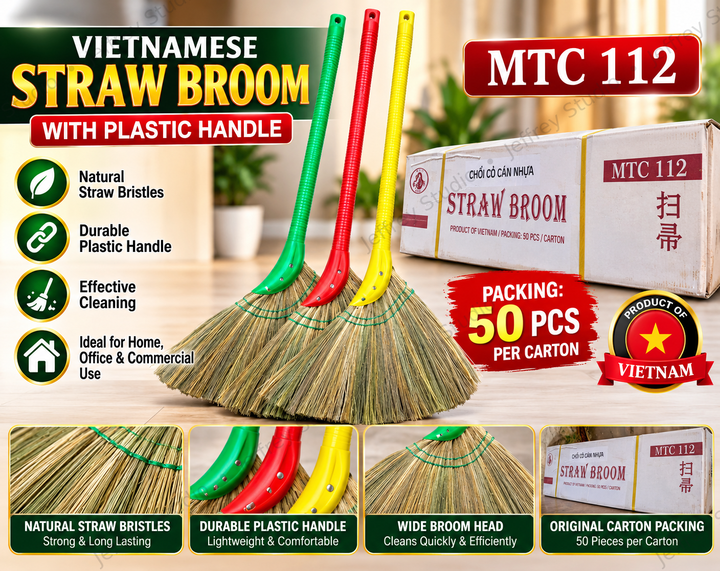 Vietnamese Straw Broom MTC 112